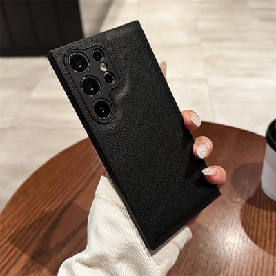 Luxe PU Leer Patroon Camera Bescherming Telefoonhoesje Voor Samsung Galaxy S25 S24 S23 S22 S21 Ultra Plus Mat Schokbestendig Hoesje For Galaxy S21 Ultra