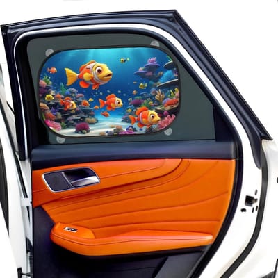 Set van 2 Universele UV-Werende Ramenstrips voor Kinderen en Baby's - 51x31 cm - Vis Design