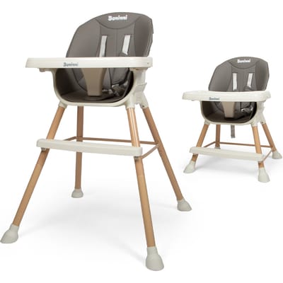 Baninni 4-in-1 Kinderstoel - Meegroeistoel Inigo Grijs