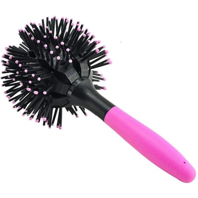 Haarborstel Magic Hair Comb 3D Ronde Haarborstel 360 graden Bal Massage Kam Vrouwen Styling Tools Kapsalon roze
