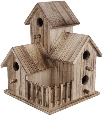 Dailygoods- Vogelhuisje 3-laags - Houten Vogelhuisje - Waterdicht - Decoratief - Veilig voor Babyvogels - Duurzaam Materiaal - Nestkast