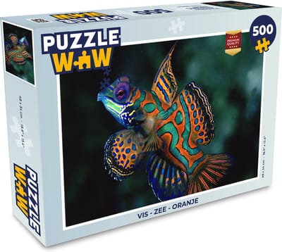 Puzzel Vis - Zee - Oranje - Legpuzzel - Puzzel 500 stukjes