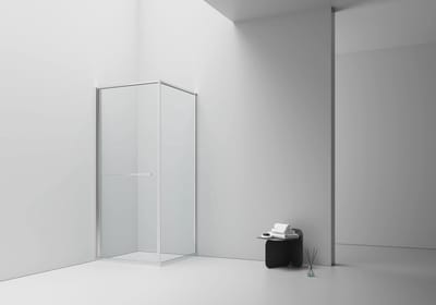 ALONI Inslide Douchecabine CHROOM - RUIMTEBESPAREND - OMKEERBAAR - 6MM VEILIGHEIDSGLAS - 90X90X200 CM