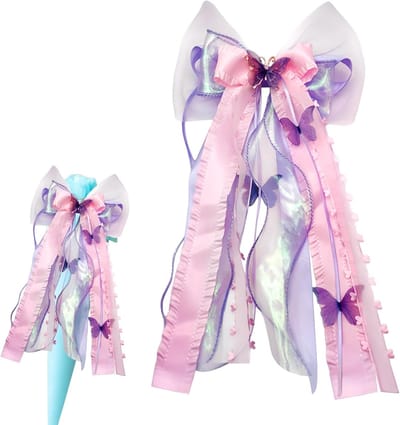 Decoratieve Riemen voor Schooltassen - Paarse Strik, 60 x 20 cm, Perfect voor Feestjes en Ceremonies