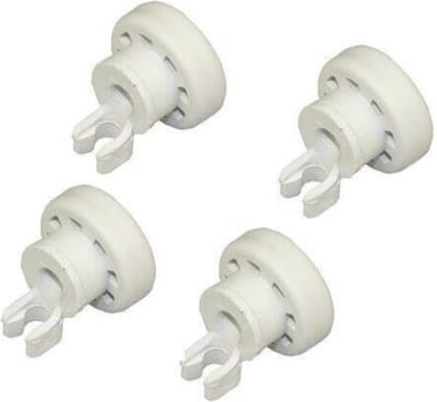 4st - wiel van bovenkorf - korfwiel korfwieltjes vaatwasser - 00424717 - geschikt voor Bosch Siemens Atag Balay Neff