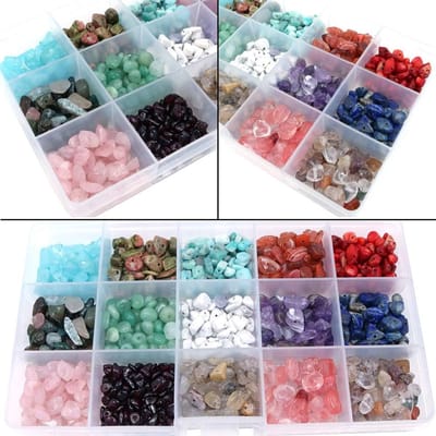 Natuurlijke Chips Kralen Set - 15 Soorten Irregulaire Kralen 4~8mm voor Sieraden Maken, Kristal Energie en Healing