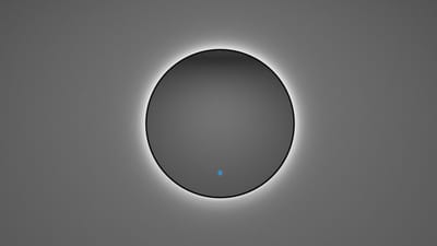 Wiesbaden Novi spiegel rond met LED, dimbaar 60 cm mat zwart
