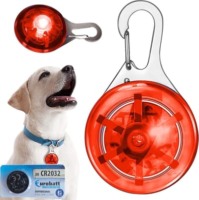 Han-Bar® LED-lampje ROOD voor halsband hond en kat - kinderen - 5 x 3 x 2 cm