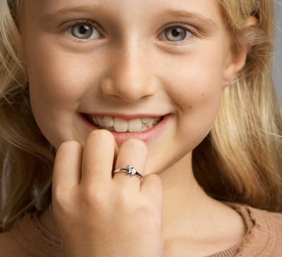 Zilver Gerhodineerde Kinderring paardenhoofd 1332061 14.75 mm