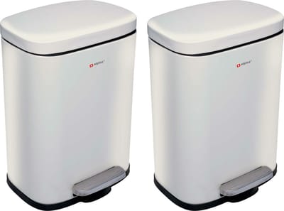 Alpina soft-close pedaalemmer - 2x - rvs - 5 liter - L21,5 x B18,5 x H30