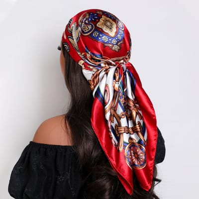 Haarsjaal Dames Luxe Vierkante Zijden Foulard Satijnen Bandana Zomer Zachte Nekdoek Hijab Hoofddoeken Voor Dames black