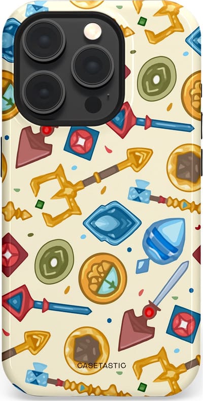 Casetastic Hoesje Geschikt voor Apple iPhone 15 Pro Magsafe - Stijlvolle Beschermende Duo-layer Case - Magische Juwelen