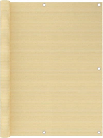 vidaXL - Balkonscherm - 120x400 - cm - HDPE - beige