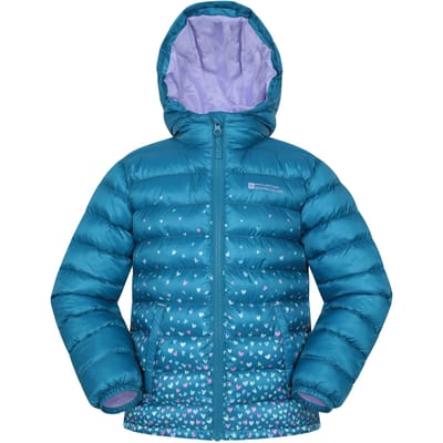 Mountain Warehouse Kinder/Kinder Seizoenen Watercolour Gewatteerde Jas (Teal)