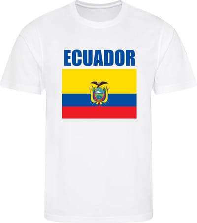 WK - Ecuador - T-shirt Wit - Voetbalshirt - Maat: S - Wereldkampioenschap voetbal