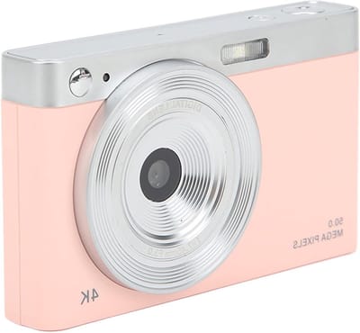 16x Zoom 50MP AF Autofocus Vlogcamera- 4K Digitale Camera- 288 Inch IPS HD Spiegelloze Camera met Batterij LED-invullicht- Draagbare Mini-compactcamera voor Macro-opnamen Tieners Studenten- Roze