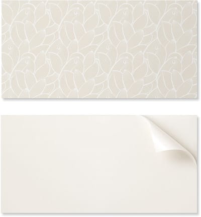 Zelfklevend vinyl woondecoratie-element 100x50 cm met bladpatroon in golven