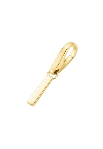 Gouden (verguld) bedel | Letter I | Giorgio Martello | 925 Zilver
