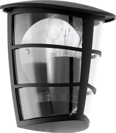 EGLO Aloria - Buitenverlichting - Wandlamp - 1 Lichts - Zwart - Helder