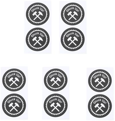 Dailygoods- Stickers 10 Stuks - Geluksthema - Diameter 5cm - Waterdicht PVC - Sterke Lijm - Geschikt voor Auto's en Decoraties - Decoratiestickers