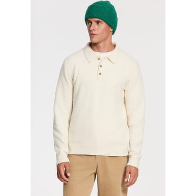 Shiwi Penn Regular Fit Boucle Polo White Größe: M | Pullover Outlet | Herren | Weiß