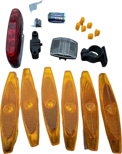 VanMoof Veiligheidsreflectoren / Lamp Set 8 Stuks Wielen en Front en Rear Universeel
