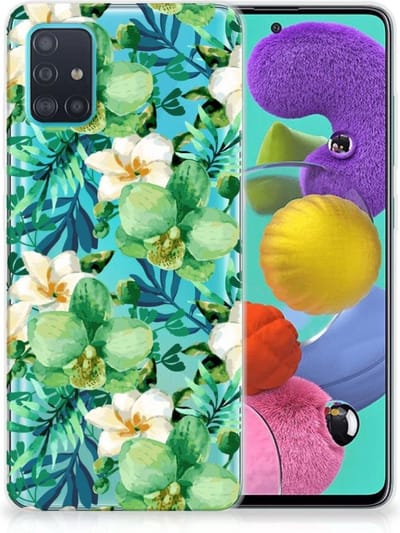 Samsung Galaxy A51 TPU Case Orchidee Groen