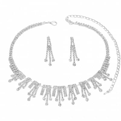 2- delig set Charity ketting en oorbellen - Trouwen-Charme Bijoux