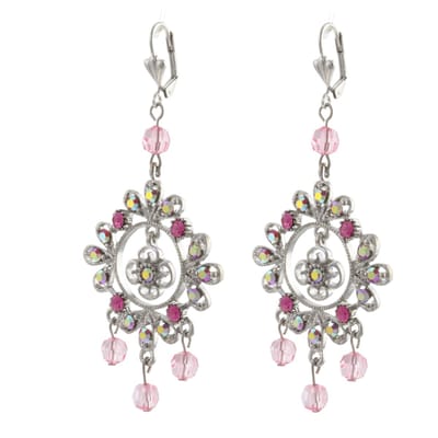 Behave - Oorbellen roze steentjes - romantische boho stijl - zomerfeest