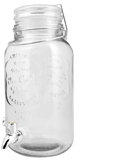 Glazen drankkan met kraantje, 4 liter