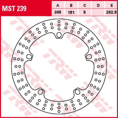 Remschijf TRW MST239, 1 Stuk