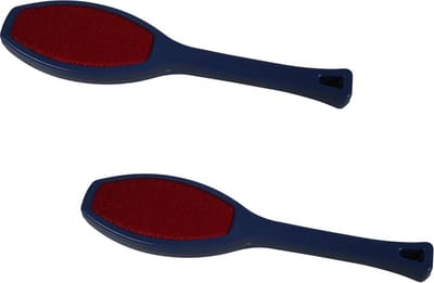 Dubbelzijdige kledingborstel - 2x stuks - kunststof - pluizenborstel - voor kleding, meubels en auto