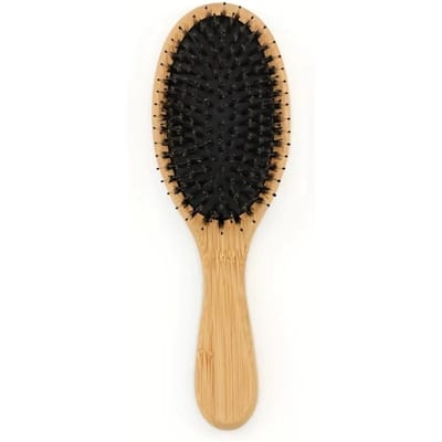 Natuurlijke borstel met zwijnenhaar, bamboe handvat, haarkam, antistatische hoofdhuidmassagekam, gaszak ontwarrende haarborstel, stylingtool