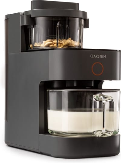 Klarstein Blender, standmixer met 400W Motor- en 1250 W Verwarmingsvermogen, High-performance Blender voor Plantaardige Melk, Smoothie Blender met 360° Verwarmingstechnologie, 28.000 t/min, Touchscreen, Donkergrijs - Smoothie Maker