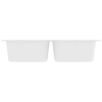 vidaXL Keukenwasbak Kwarts en hars 76 x 48 x 30 cm Wit