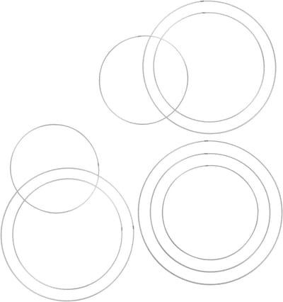 Dromenvangerframes Metaal - Kransringen Handwerk - DIY Decoratie Maken - Stevig Ijzeren Ontwerp - 9 Stuks 20-30cm - Zwart
