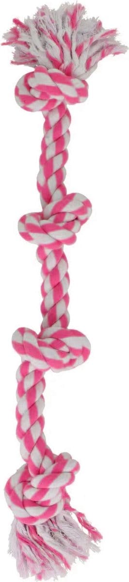 Adori Flostouw Xl Wit&Pink - Hondenspeelgoed - 90 cm