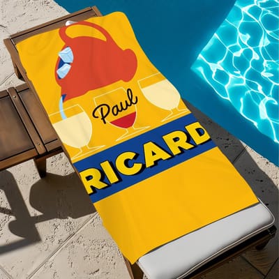 R-ricard-D LOGO Handdoek Strand Sneldrogend Zacht Zwembad Handdoeken Cadeau voor Reizen Sportschool Douche Kamperen sport W80*H160(CM)