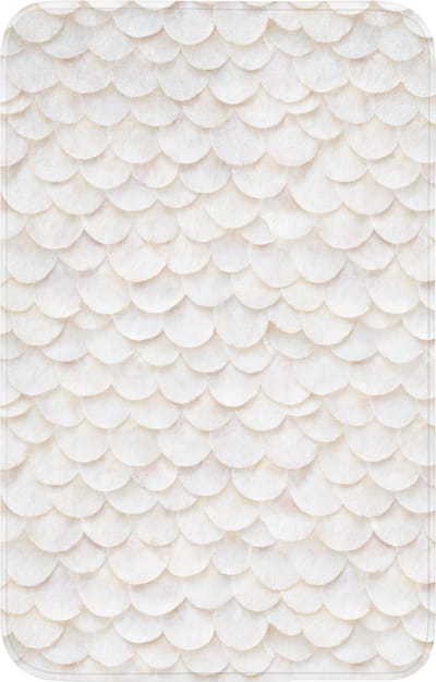 WC mat 50x80 cm - Antislip - Schubben - Wit - Elegant - Toiletmat - Vloermat - Douchemat - Toilet tapijt - Toiletmatten