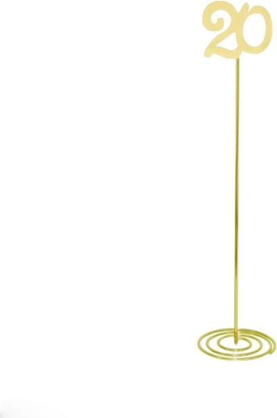 Tafelnummers Herbruikbaar - Plaatskaartjes Set - Organiseer Evenementen - Stabiele Voet - 7x30.5 cm - Metaal