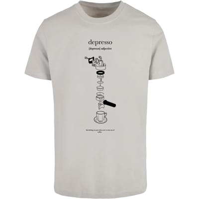 Mister Tee - Depresso Heren Tshirt - M - Grijs
