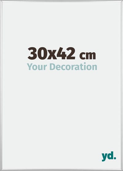 Your Decoration - Fotolijst 30x42 cm - Aluminium - Zilver Hoogglans - Kent