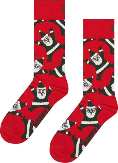 Happy Socks Santa Sock - unisex sokken - rood - Unisex - Maat: 36 - 40