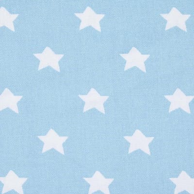 Homescapes stof per meter sterren blauw 150 cm breed