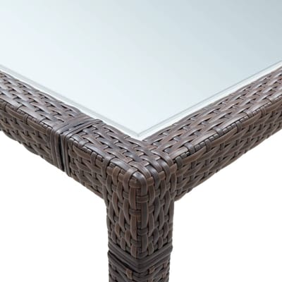 vidaXL - Tuintafel - 200x150x74 - cm - poly - rattan - bruin