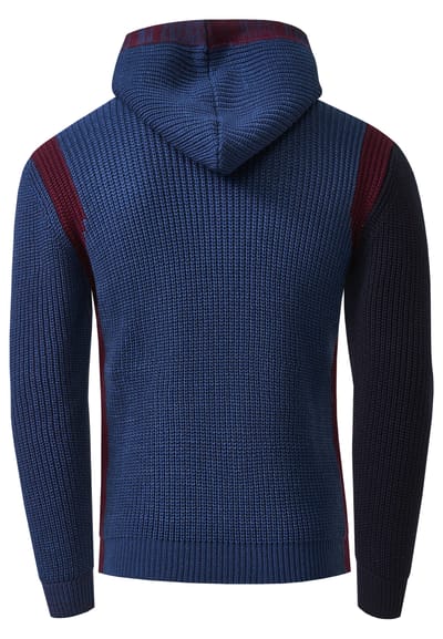 Contrasterende dikke hoodie