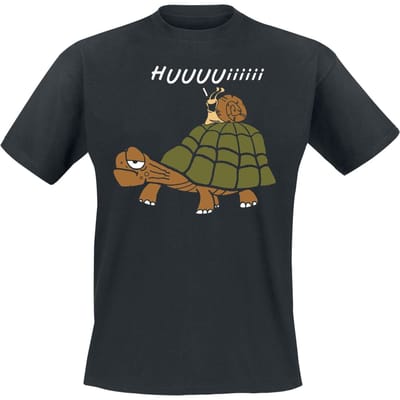 Tierisch - Fun T-shirt - Huuuuiiii - S tot 4XL - voor Mannen - zwart