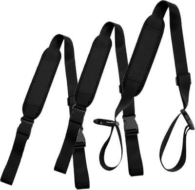 Draagriemen Set - Schouderbanden - Stoel Dragen - Met Brede Pad - 180 cm - Zwart