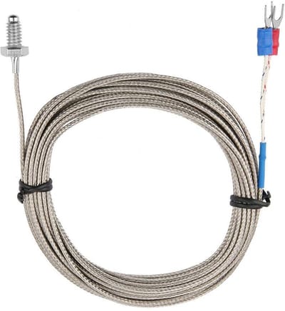 Solidchoice - Dailygoody - Thermokoppel Meetsonde - 5 Meter Temperatuur Probe - Nauwkeurige Temperatuurmeting - Geschikt voor Laboratorium - Professionele Meetappar...
