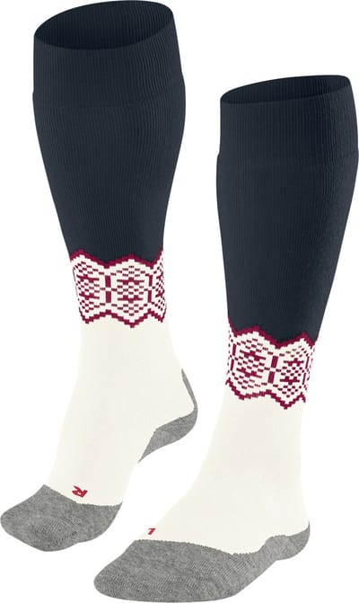 FALKE SK2 warm dik wol functioneel materiaal skisokken dames wit - maat 39-40
